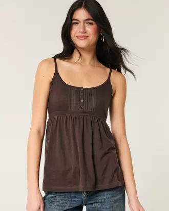 Easy Scoop Henley Babydoll Top,Easy Scoop Henley Babydoll Top