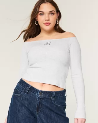 Easy Teddy Bear Graphic Off-the-Shoulder Top,Easy Teddy Bear Graphic Off-the-Shoulder Top Easy Teddy Bear Graphic Off-the-Shoulder Top,Easy Teddy Bear Graphic Off-the-Shoulder Top