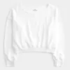 Easy Terry Off-the-Shoulder Sweatshirt,Easy Terry Off-the-Shoulder Sweatshirt Easy Terry Off-the-Shoulder Sweatshirt,Easy Terry Off-the-Shoulder Sweatshirt
