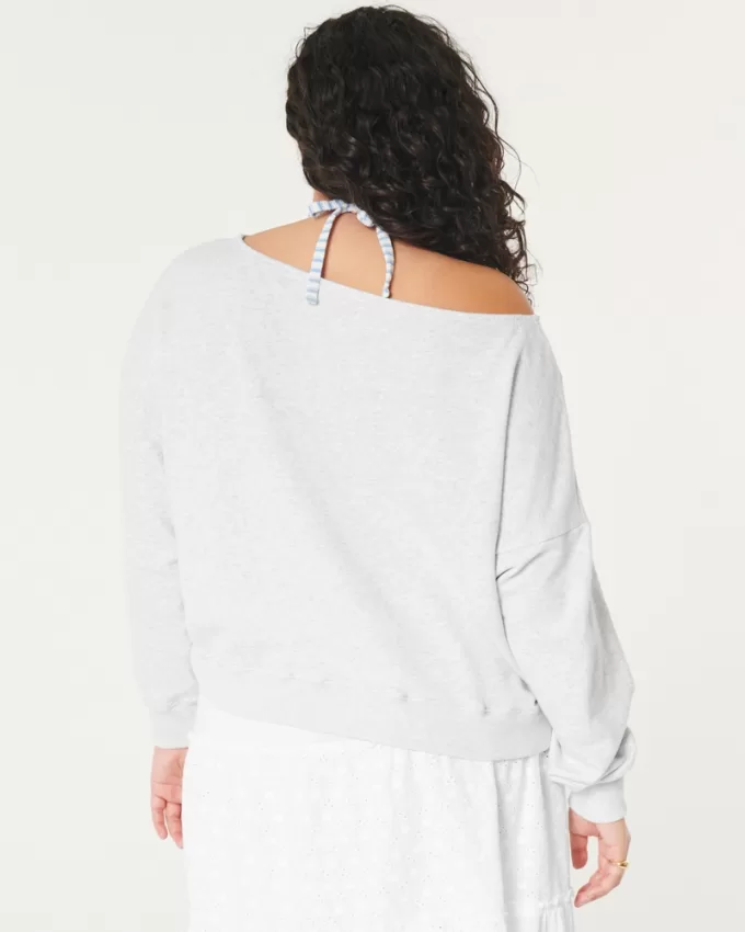 Easy Terry Off-the-Shoulder Sweatshirt,Easy Terry Off-the-Shoulder Sweatshirt Easy Terry Off-the-Shoulder Sweatshirt,Easy Terry Off-the-Shoulder Sweatshirt