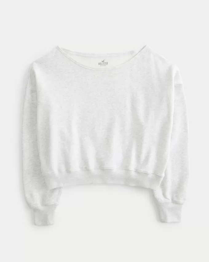 Easy Terry Off-the-Shoulder Sweatshirt,Easy Terry Off-the-Shoulder Sweatshirt Easy Terry Off-the-Shoulder Sweatshirt,Easy Terry Off-the-Shoulder Sweatshirt