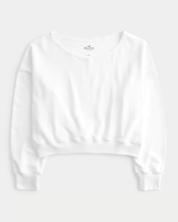 Easy Terry Off-the-Shoulder Sweatshirt,Easy Terry Off-the-Shoulder Sweatshirt Easy Terry Off-the-Shoulder Sweatshirt,Easy Terry Off-the-Shoulder Sweatshirt