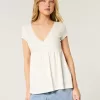 Easy Wrap-Front Babydoll Top,Easy Wrap-Front Babydoll Top Easy Wrap-Front Babydoll Top,Easy Wrap-Front Babydoll Top