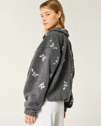 Embroidered Sherpa Fleece Jacket,Embroidered Sherpa Fleece Jacket Embroidered Sherpa Fleece Jacket,Embroidered Sherpa Fleece Jacket