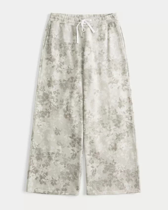 Floral Pattern Baggy Sweatpants,Floral Pattern Baggy Sweatpants Floral Pattern Baggy Sweatpants,Floral Pattern Baggy Sweatpants