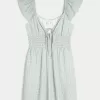 Flutter Sleeve Double-Tie Skort Dress,Flutter Sleeve Double-Tie Skort Dress Flutter Sleeve Double-Tie Skort Dress,Flutter Sleeve Double-Tie Skort Dress