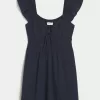 Flutter Sleeve Double-Tie Skort Dress,Flutter Sleeve Double-Tie Skort Dress Flutter Sleeve Double-Tie Skort Dress,Flutter Sleeve Double-Tie Skort Dress