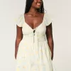 Flutter Sleeve Double-Tie Skort Dress,Flutter Sleeve Double-Tie Skort Dress Flutter Sleeve Double-Tie Skort Dress,Flutter Sleeve Double-Tie Skort Dress