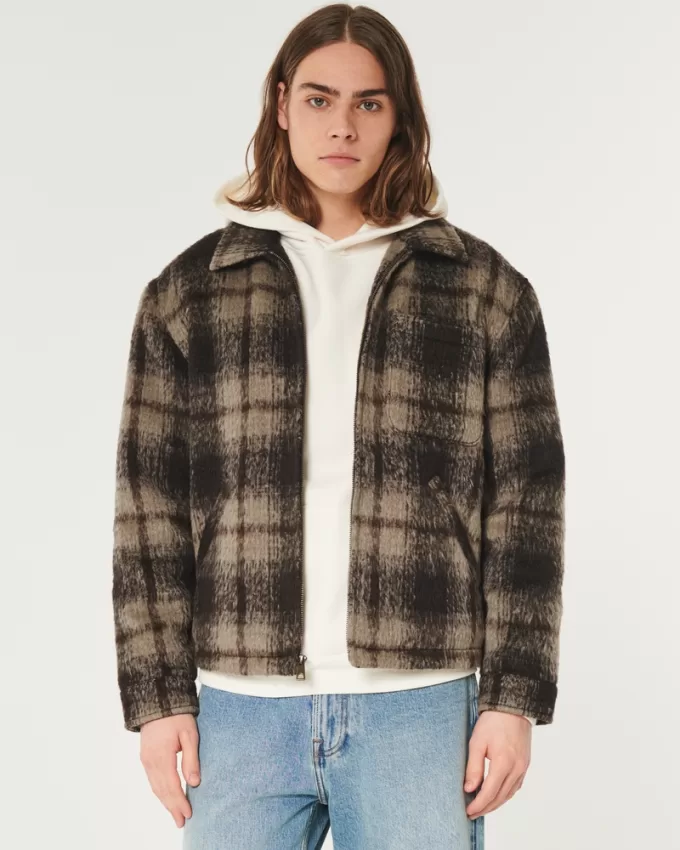 Fuzzy Plaid Shacket,Fuzzy Plaid Shacket Fuzzy Plaid Shacket,Fuzzy Plaid Shacket