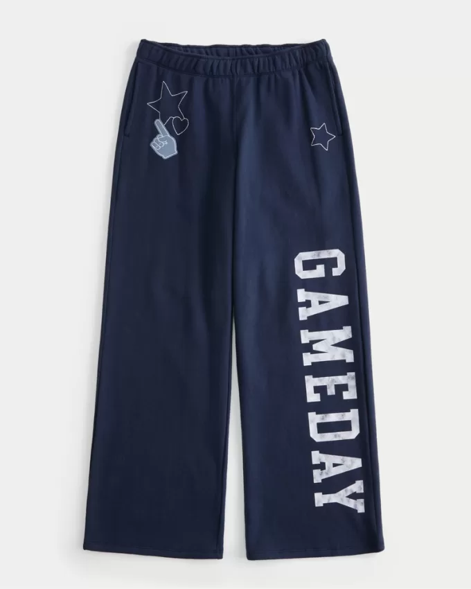 Gameday Graphic Wide-Leg Sweatpants,Gameday Graphic Wide-Leg Sweatpants Gameday Graphic Wide-Leg Sweatpants,Gameday Graphic Wide-Leg Sweatpants