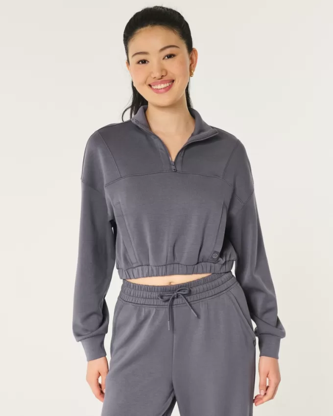 Gilly Hicks Active Cooldown Quarter-Zip Top,Gilly Hicks Active Cooldown Quarter-Zip Top Gilly Hicks Active Cooldown Quarter-Zip Top,Gilly Hicks Active Cooldown Quarter-Zip Top