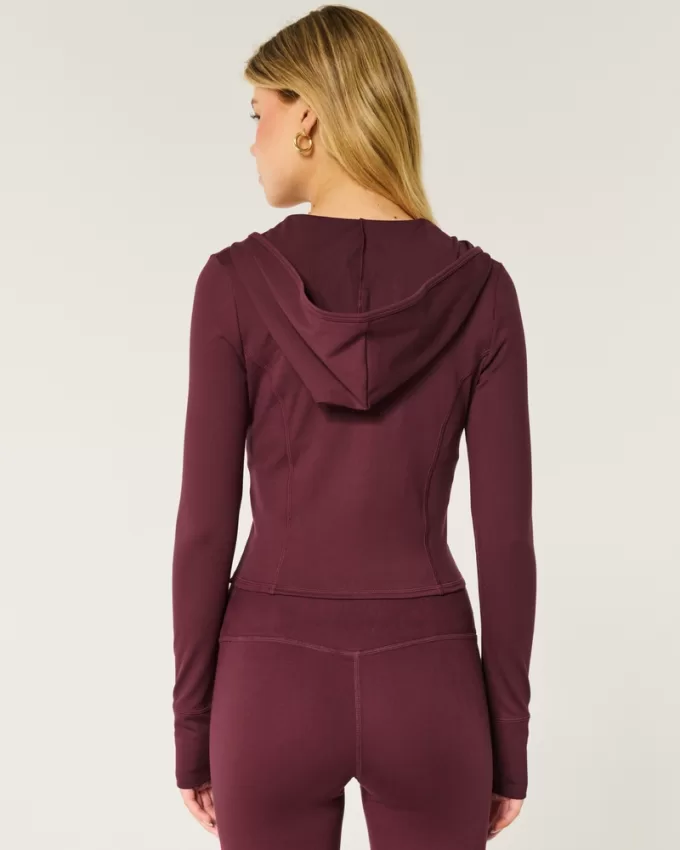 Gilly Hicks Active Recharge Hooded Crop Zip-Up Top,Gilly Hicks Active Recharge Hooded Crop Zip-Up Top Gilly Hicks Active Recharge Hooded Crop Zip-Up Top,Gilly Hicks Active Recharge Hooded Crop Zip-Up Top