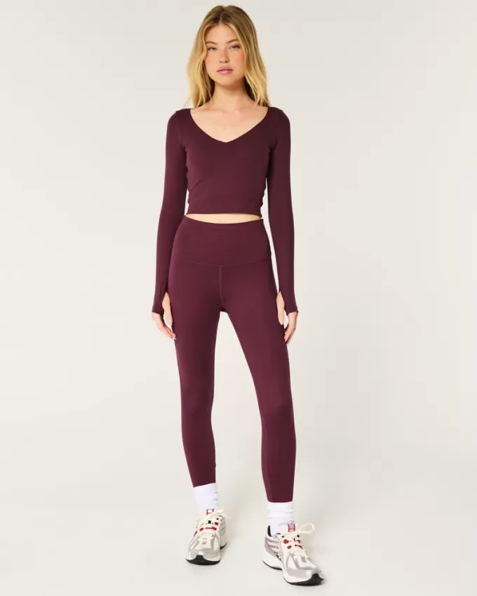 Gilly Hicks Active Recharge Long-Sleeve Plunge Top,Gilly Hicks Active Recharge Long-Sleeve Plunge Top Gilly Hicks Active Recharge Long-Sleeve Plunge Top,Gilly Hicks Active Recharge Long-Sleeve Plunge Top