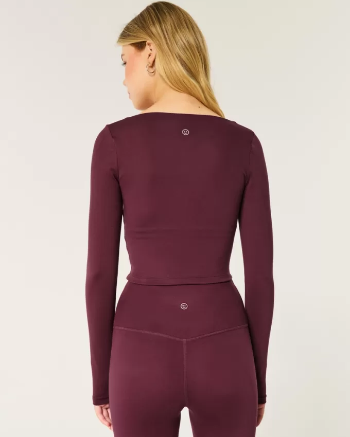 Gilly Hicks Active Recharge Long-Sleeve Plunge Top,Gilly Hicks Active Recharge Long-Sleeve Plunge Top Gilly Hicks Active Recharge Long-Sleeve Plunge Top,Gilly Hicks Active Recharge Long-Sleeve Plunge Top