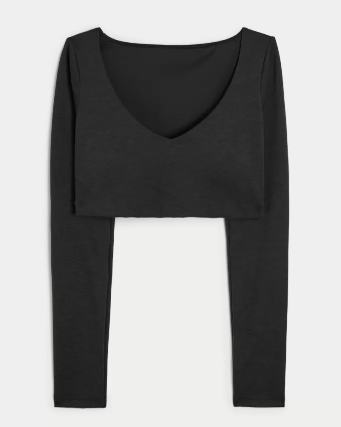 Gilly Hicks Active Recharge Ultra-Crop Plunge Top,Gilly Hicks Active Recharge Ultra-Crop Plunge Top Gilly Hicks Active Recharge Ultra-Crop Plunge Top,Gilly Hicks Active Recharge Ultra-Crop Plunge Top