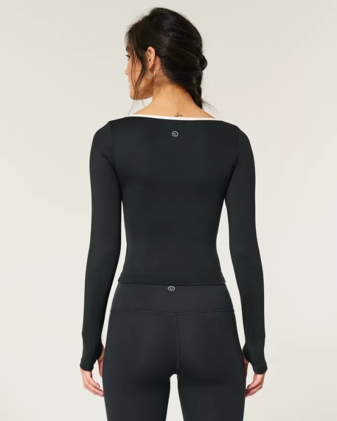 Gilly Hicks Active Recharge Under-Bust Long-Sleeve Top,Gilly Hicks Active Recharge Under-Bust Long-Sleeve Top Gilly Hicks Active Recharge Under-Bust Long-Sleeve Top,Gilly Hicks Active Recharge Under-Bust Long-Sleeve Top