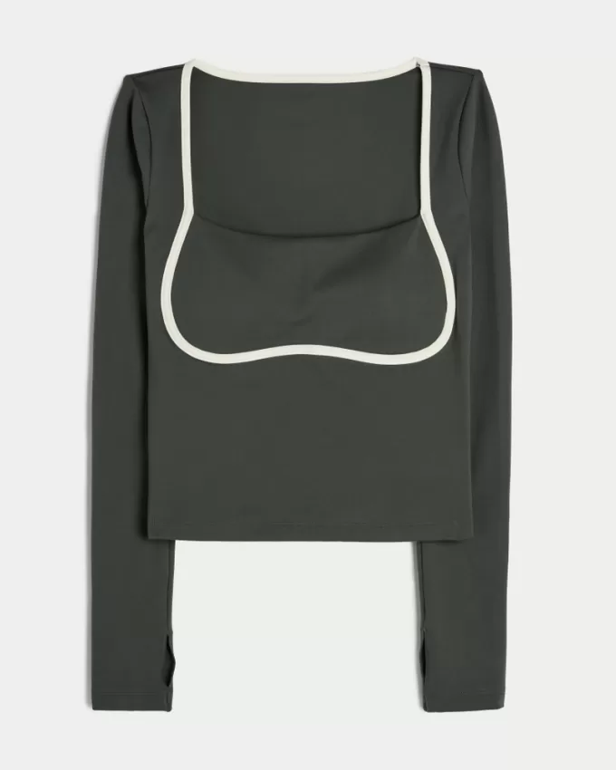 Gilly Hicks Active Recharge Under-Bust Long-Sleeve Top,Gilly Hicks Active Recharge Under-Bust Long-Sleeve Top Gilly Hicks Active Recharge Under-Bust Long-Sleeve Top,Gilly Hicks Active Recharge Under-Bust Long-Sleeve Top