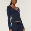 Gilly Hicks Active Tipped Wrap Top,Gilly Hicks Active Tipped Wrap Top Gilly Hicks Active Tipped Wrap Top,Gilly Hicks Active Tipped Wrap Top