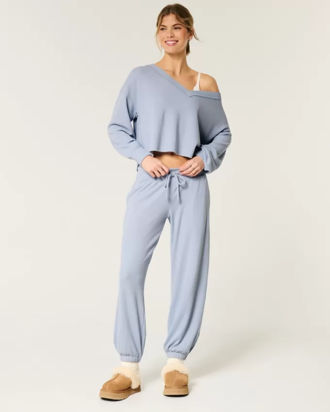 Gilly Hicks Cozy Waffle Joggers,Gilly Hicks Cozy Waffle Joggers Gilly Hicks Cozy Waffle Joggers,Gilly Hicks Cozy Waffle Joggers