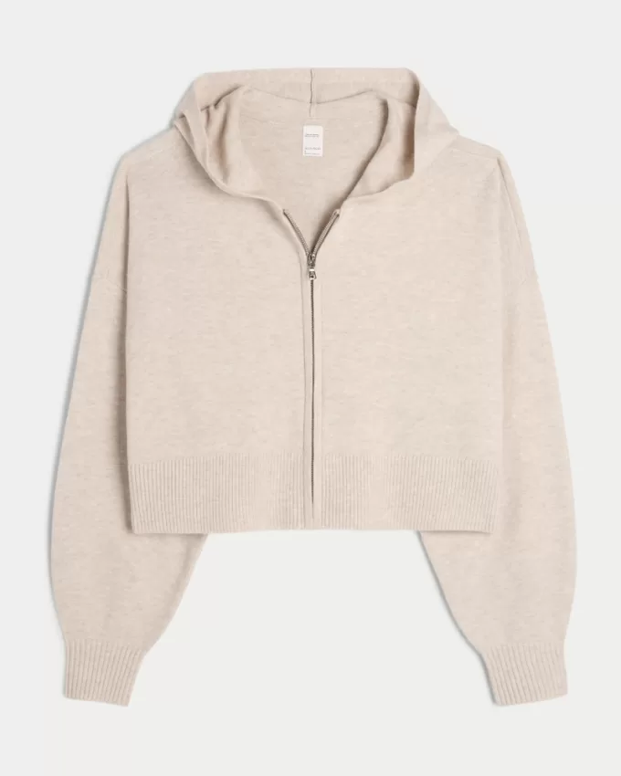 Gilly Hicks Sweater-Knit Zip-Up Hoodie,Gilly Hicks Sweater-Knit Zip-Up Hoodie Gilly Hicks Sweater-Knit Zip-Up Hoodie,Gilly Hicks Sweater-Knit Zip-Up Hoodie