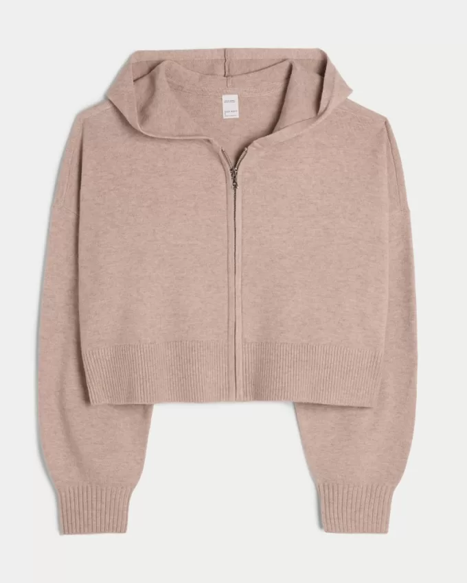 Gilly Hicks Sweater-Knit Zip-Up Hoodie,Gilly Hicks Sweater-Knit Zip-Up Hoodie Gilly Hicks Sweater-Knit Zip-Up Hoodie,Gilly Hicks Sweater-Knit Zip-Up Hoodie