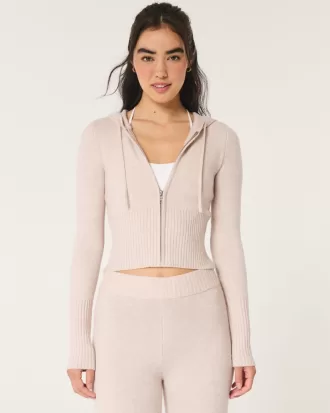 Gilly Hicks Sweater-Knit Zip-Up Hoodie,Gilly Hicks Sweater-Knit Zip-Up Hoodie Gilly Hicks Sweater-Knit Zip-Up Hoodie,Gilly Hicks Sweater-Knit Zip-Up Hoodie