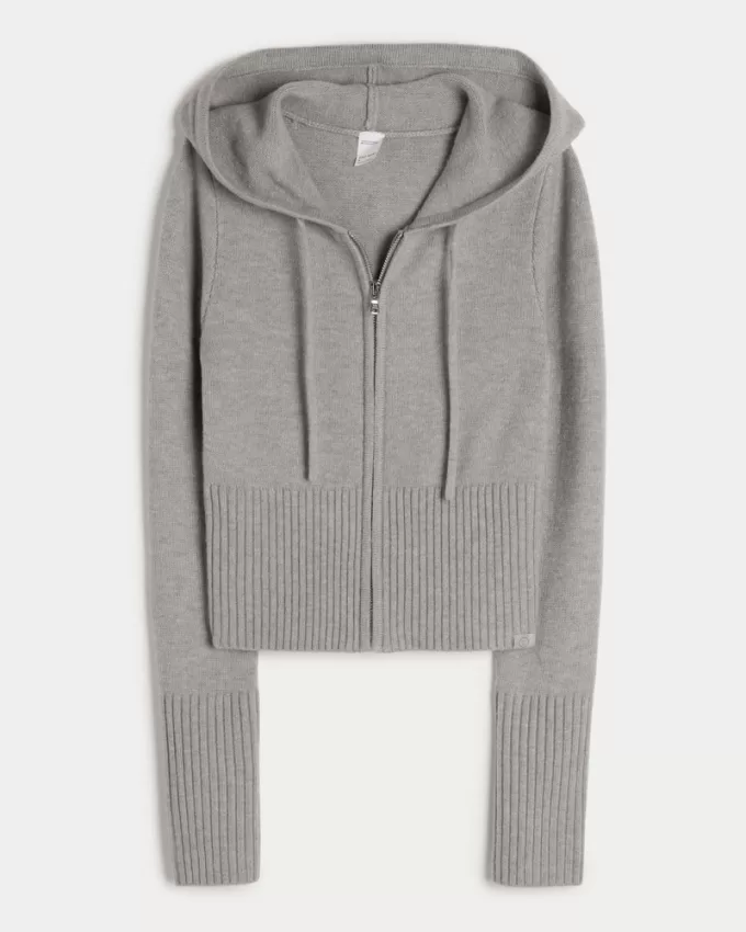 Gilly Hicks Sweater-Knit Zip-Up Hoodie,Gilly Hicks Sweater-Knit Zip-Up Hoodie Gilly Hicks Sweater-Knit Zip-Up Hoodie,Gilly Hicks Sweater-Knit Zip-Up Hoodie