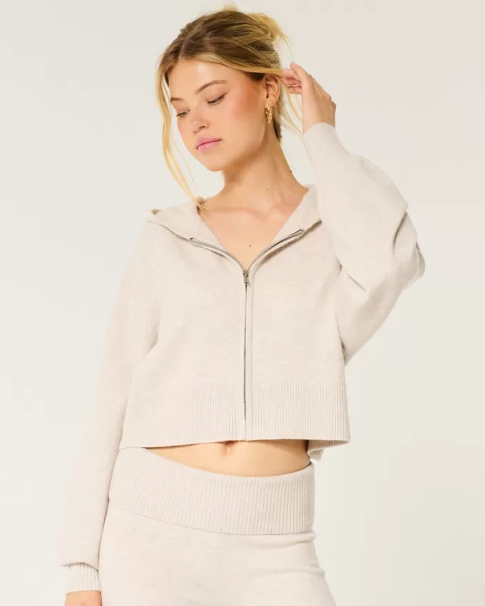 Gilly Hicks Sweater-Knit Zip-Up Hoodie,Gilly Hicks Sweater-Knit Zip-Up Hoodie Gilly Hicks Sweater-Knit Zip-Up Hoodie,Gilly Hicks Sweater-Knit Zip-Up Hoodie