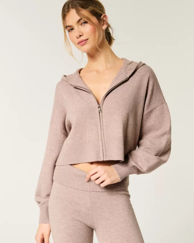 Gilly Hicks Sweater-Knit Zip-Up Hoodie,Gilly Hicks Sweater-Knit Zip-Up Hoodie Gilly Hicks Sweater-Knit Zip-Up Hoodie,Gilly Hicks Sweater-Knit Zip-Up Hoodie