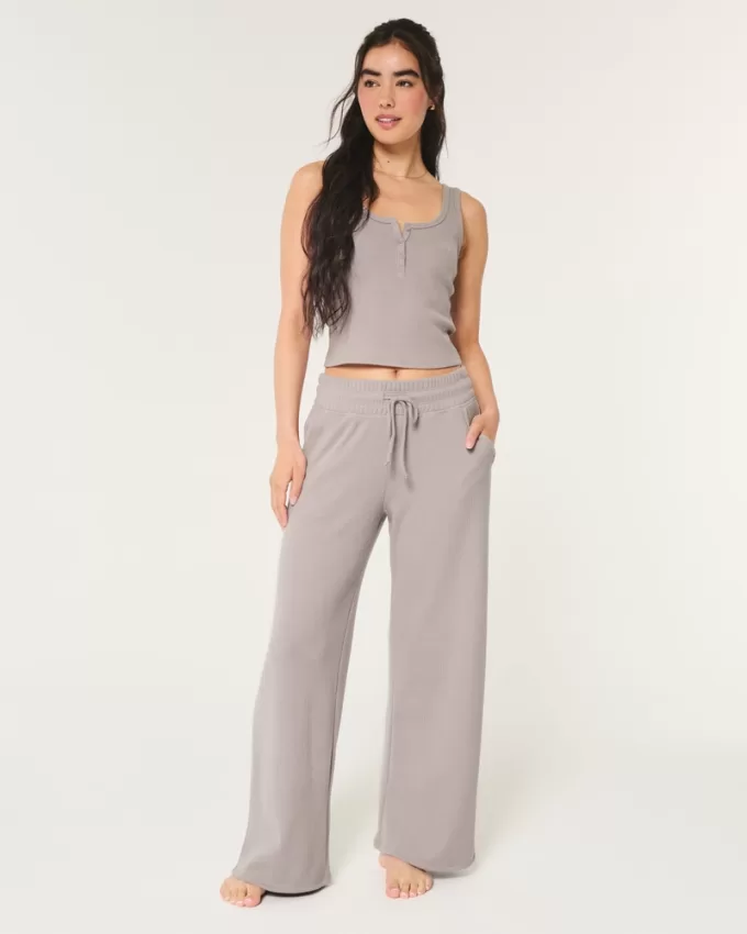 Gilly Hicks Waffle Wide-Leg Pants,Gilly Hicks Waffle Wide-Leg Pants Gilly Hicks Waffle Wide-Leg Pants,Gilly Hicks Waffle Wide-Leg Pants