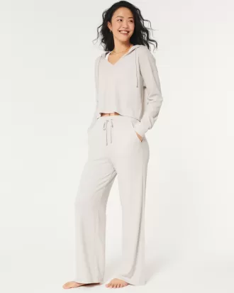 Gilly Hicks Waffle Wide-Leg Pants,Gilly Hicks Waffle Wide-Leg Pants Gilly Hicks Waffle Wide-Leg Pants,Gilly Hicks Waffle Wide-Leg Pants