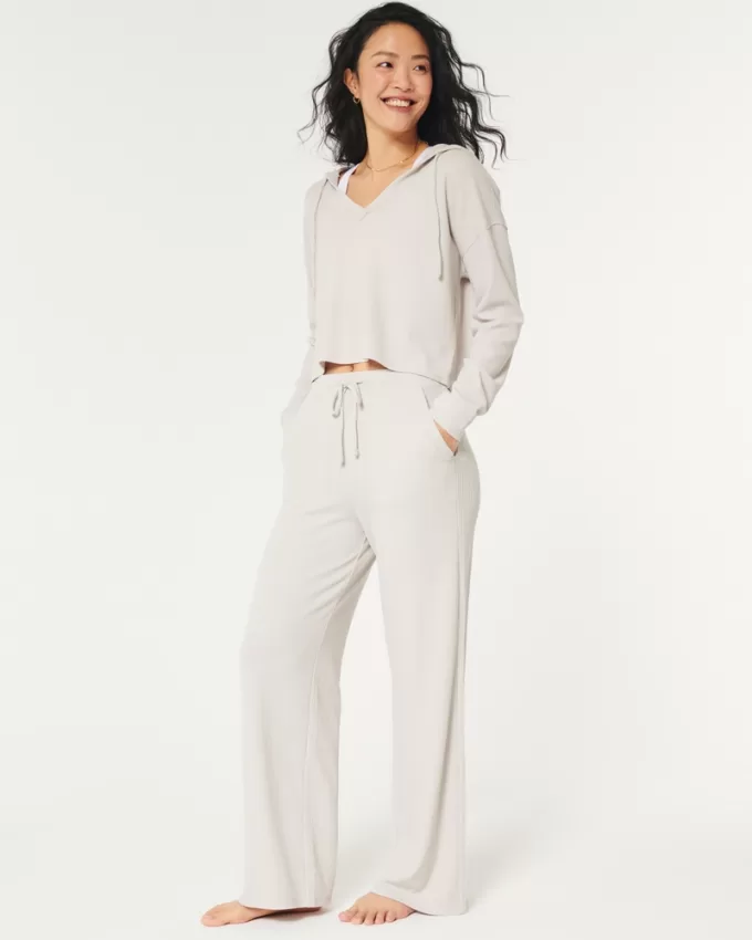 Gilly Hicks Waffle Wide-Leg Pants,Gilly Hicks Waffle Wide-Leg Pants Gilly Hicks Waffle Wide-Leg Pants,Gilly Hicks Waffle Wide-Leg Pants