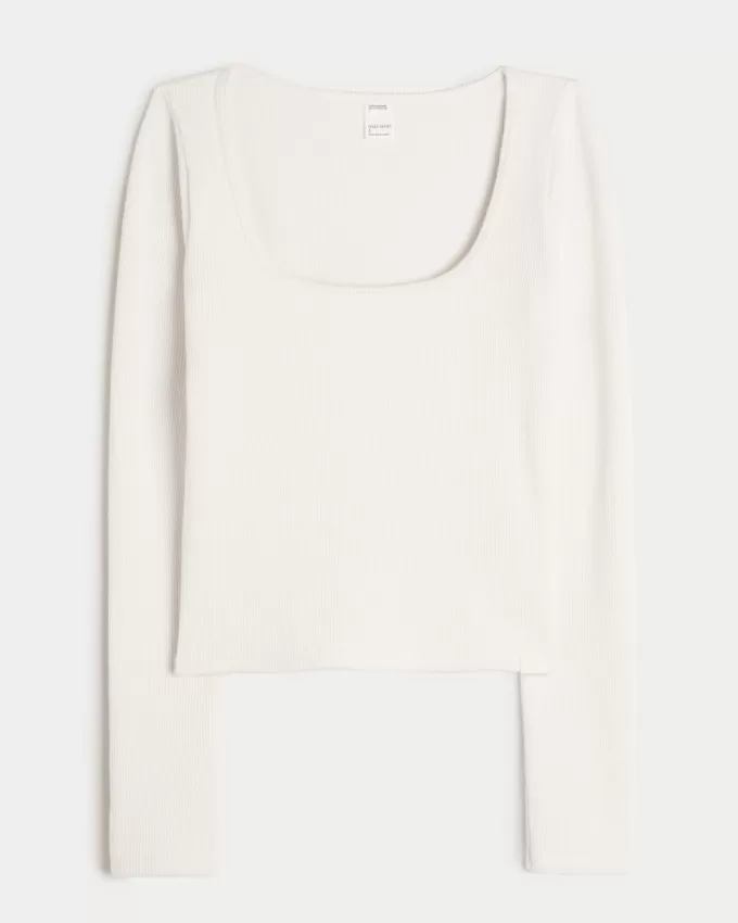 Gilly Hicks Waffle Wide-Neck Top,Gilly Hicks Waffle Wide-Neck Top Gilly Hicks Waffle Wide-Neck Top,Gilly Hicks Waffle Wide-Neck Top