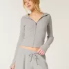 Gilly Hicks Waffle Zip-Up Hoodie,Gilly Hicks Waffle Zip-Up Hoodie