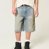 Greased Medium Wash Super Baggy Denim Shorts,Greased Medium Wash Super Baggy Denim Shorts Greased Medium Wash Super Baggy Denim Shorts,Greased Medium Wash Super Baggy Denim Shorts