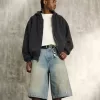 Greased Medium Wash Super Baggy Denim Shorts,Greased Medium Wash Super Baggy Denim Shorts Greased Medium Wash Super Baggy Denim Shorts,Greased Medium Wash Super Baggy Denim Shorts