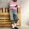Greased Medium Wash Super Baggy Denim Shorts,Greased Medium Wash Super Baggy Denim Shorts Greased Medium Wash Super Baggy Denim Shorts,Greased Medium Wash Super Baggy Denim Shorts