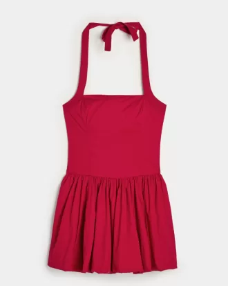 Halter Mini Bubble Skort Dress,Halter Mini Bubble Skort Dress Halter Mini Bubble Skort Dress,Halter Mini Bubble Skort Dress