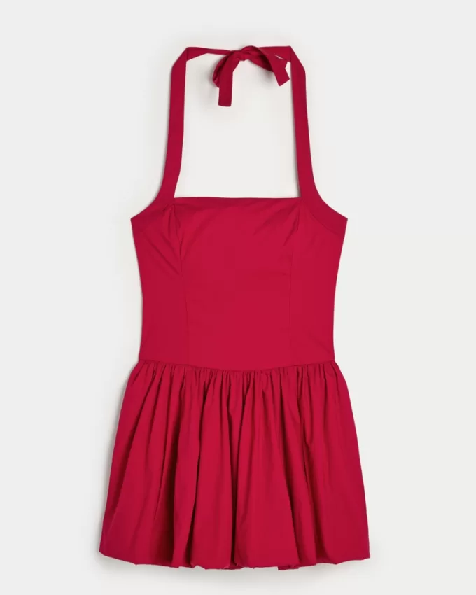 Halter Mini Bubble Skort Dress,Halter Mini Bubble Skort Dress Halter Mini Bubble Skort Dress,Halter Mini Bubble Skort Dress