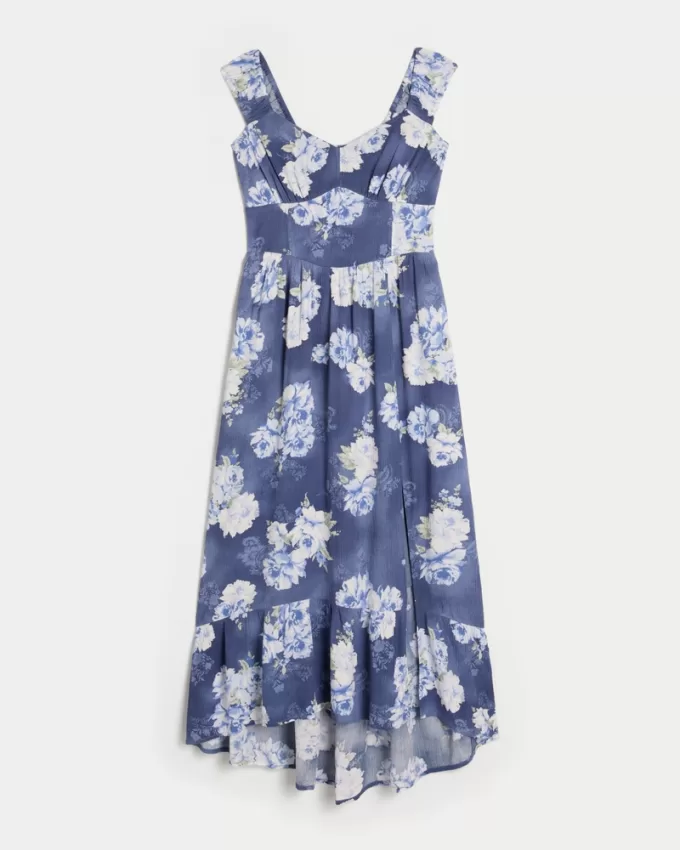 High-Low Hem Twist-Bust Midi Dress,High-Low Hem Twist-Bust Midi Dress High-Low Hem Twist-Bust Midi Dress,High-Low Hem Twist-Bust Midi Dress