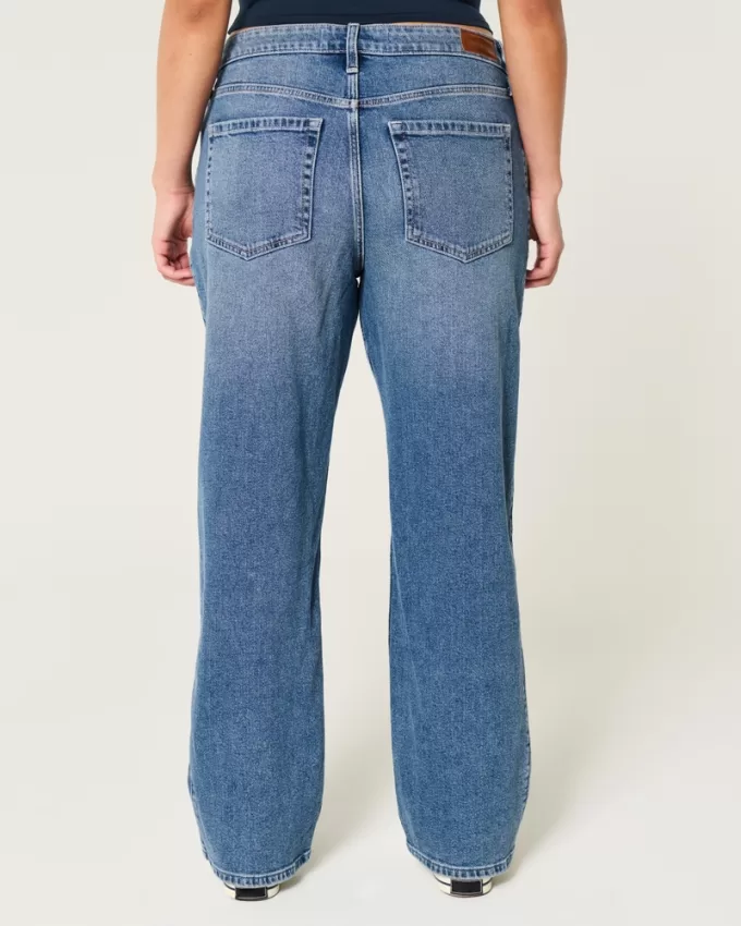 High-Rise Dark Wash Dad Jeans,High-Rise Dark Wash Dad Jeans