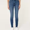 High-Rise Dark Wash Super Skinny Jeans,High-Rise Dark Wash Super Skinny Jeans