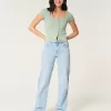 High-Rise Light Wash Dad Jeans,High-Rise Light Wash Dad Jeans
