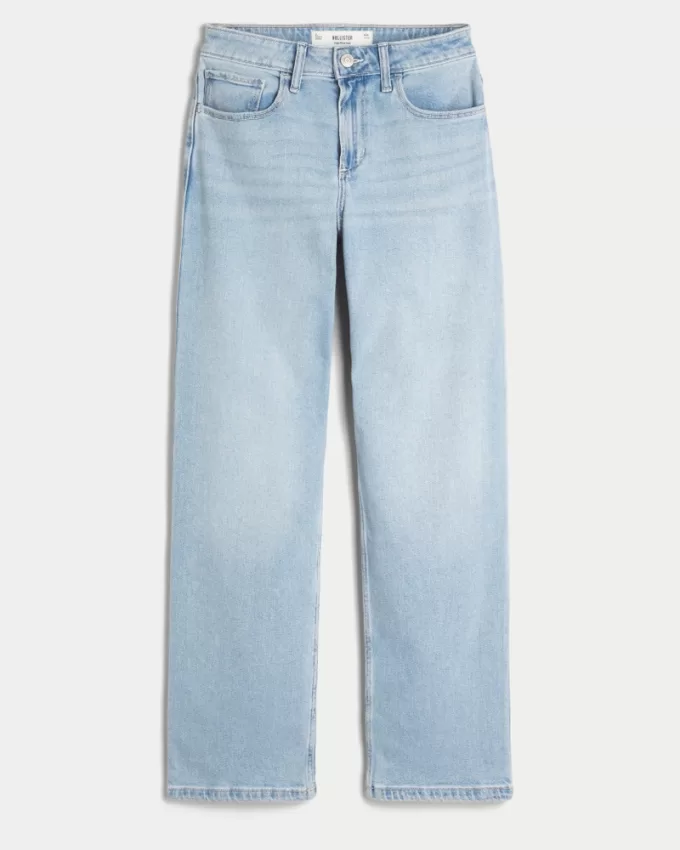 High-Rise Light Wash Dad Jeans,High-Rise Light Wash Dad Jeans