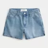 High-Rise Light Wash Relaxed Denim Shorts 5″,High-Rise Light Wash Relaxed Denim Shorts 5″