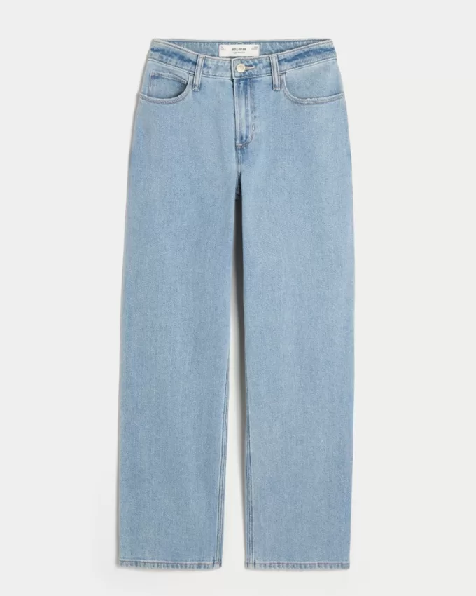 High-Rise Medium Wash Dad Jeans,High-Rise Medium Wash Dad Jeans