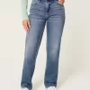 High-Rise Medium Wash Straight Jeans,High-Rise Medium Wash Straight Jeans
