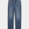 High-Rise Medium Wash Straight Jeans,High-Rise Medium Wash Straight Jeans