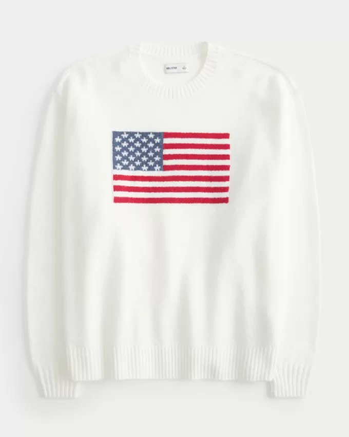 Hollister Comfy Cloud American Flag Graphic Crew Sweater,Hollister Comfy Cloud American Flag Graphic Crew Sweater Hollister Comfy Cloud American Flag Graphic Crew Sweater,Hollister Comfy Cloud American Flag Graphic Crew Sweater