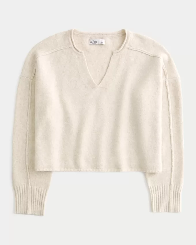Hollister Comfy Cloud Boxy Notch-Neck Sweater,Hollister Comfy Cloud Boxy Notch-Neck Sweater Hollister Comfy Cloud Boxy Notch-Neck Sweater,Hollister Comfy Cloud Boxy Notch-Neck Sweater